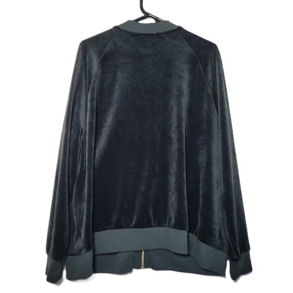 Nike Velour Track Jacket Gold Logo Full Zip Emerald Green Women's 2X‎ - Picture 2 of 9